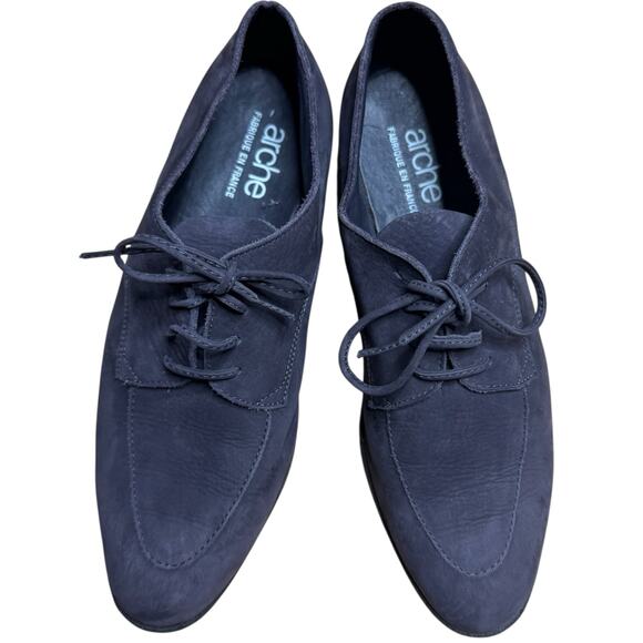 Arche Women's Eggplant Purple Nubuck Johiro Lace Up Derbies *Unique* - Size 40 - Picture 4 of 10